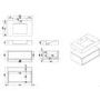 800mm Wood Effect Wall Hung Vanity Unit with Basin - Oslo