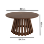 Large Round Walnut Pedestal Coffee Table - Owen