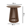 Round Walnut Pedestal Nest of 2 Tables - Owen