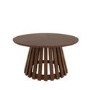 Large Round Walnut Pedestal Coffee Table - Owen