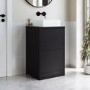 500mm Black Freestanding Countertop Vanity Unit with Basin - Palma