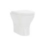 1000mm Black Toilet and Sink Unit with Round Toilet and Chrome Push Button - Palma