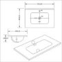 500mm Wood Effect Freestanding Vanity Unit with Basin - Palma