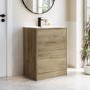 600mm Wood Effect Freestanding Vanity Unit with Basin - Palma