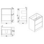 Grade A1 - 600mm Wood Effect Freestanding Vanity Unit with Basin – Palma