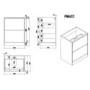 600mm Wood Effect Freestanding Vanity Unit with Basin - Palma