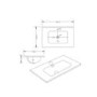 600mm Wood Effect Freestanding Vanity Unit with Basin - Palma