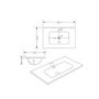 600mm Oak Wood Effect Wall Hung Vanity Unit with Basin - Palma