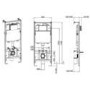 ALMOST PERFECT - Concealed Cistern with 1170mm Wall Hung Toilet Frame and Matt Black Mechanical Flush Plate - Zana