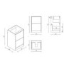 500mm Walnut Effect Freestanding Vanity Unit with Basin - Palma