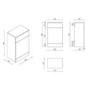 1100mm Walnut Wood Effect Toilet and Sink Unit with Round Toilet and Matt Black Push Button - Palma