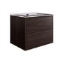 600mm Walnut Wood Effect Wall Hung Vanity Unit with Basin - Palma