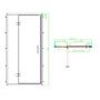 1000x700mm Black 8mm Glass Rectangular Hinged Shower Enclosure - Pavo
