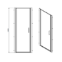 800mm Black 8mm Glass Square Hinged Shower Enclosure - Pavo
