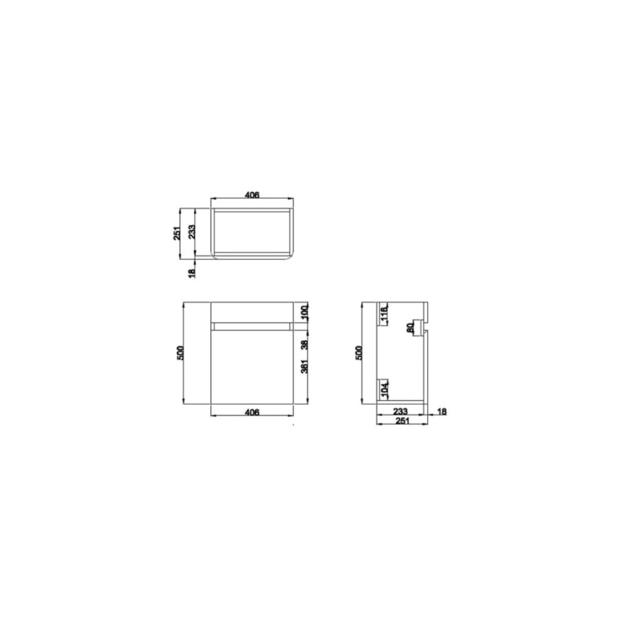 410mm Beige Wall Hung Cloakroom Vanity Unit with Basin - Pendle