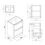 1100mm Black Toilet and Sink Unit with Round Toilet - Pendle