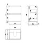 600mm Beige Freestanding Vanity Unit with Basin - Pendle