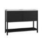 1200mm Black Freestanding Double Vanity Unit with Basin - Perla