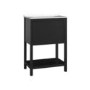 600mm Black Freestanding Vanity Unit with Basin - Perla