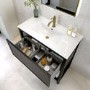 800mm Black Freestanding Vanity with Basin - Perla