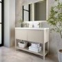 1200mm Beige Freestanding Double Vanity Unit with Basin - Perla