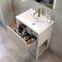 600mm Beige Freestanding Vanity Unit with Basin - Perla
