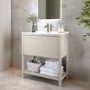 800mm Beige Freestanding Vanity Unit with Basin - Perla