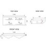 1200mm Black Freestanding Double Vanity Unit with Basin - Perla