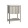 600mm Beige Fluted Freestanding Vanity Unit with Basin - Perla