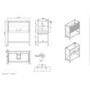 800mm Beige Fluted Freestanding Vanity Unit with Basin - Perla