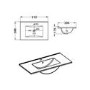 800mm Beige Freestanding Vanity Unit with Basin - Perla