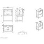 600mm Green Freestanding Vanity Unit with Basin - Perla