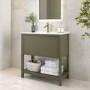 800mm Green Freestanding Vanity Unit with Basin - Perla