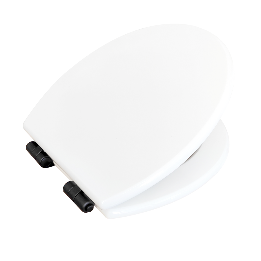 Close Coupled Traditional Toilet with Wooden Soft Close Seat & Black Fittings - Park Royal
