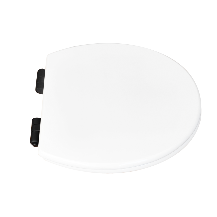 Close Coupled Traditional Toilet with Wooden Soft Close Seat & Black Fittings - Park Royal