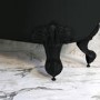 Black Freestanding Single Ended Bath with Black Feet 1670 x 740mm - Park Royal