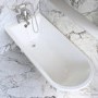 Black Freestanding Single Ended Bath with White Feet 1670 x 740mm - Park Royal