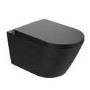 Matt Black Wall Hung Smart Bidet Japanese Toilet & 1160mm Frame Cistern with Matt Black Pneumatic Flush Plate - Purificare