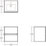 500mm Ideal Standard Eurovit+ White Wall Hung Vanity Unit with Basin