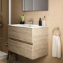 800mm Ideal Standard Oak Eurovit+ Wall Hung Vanity Unit with Basin