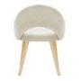 Small Oak Drop Leaf Dining Table Set with 4 Beige Upholstered Chairs - Seats 4 - Rudy