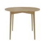 Small Oak Drop Leaf Dining Table Set with 4 Beige Upholstered Chairs - Seats 4 - Rudy
