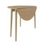Small Oak Drop Leaf Dining Table Set with 2 Burnt Orange Upholstered Chairs - Seats 2 - Rudy