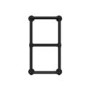 Black Vertical Traditional Towel Radiator 700 x 400mm - Regent