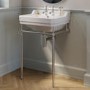 570mm Traditional 2 Tap Holes Basin with Chrome Wash Stand - Ripley