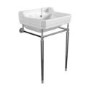 570mm Traditional 2 Tap Holes Basin with Chrome Wash Stand - Ripley