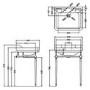 570mm Traditional 2 Tap Holes Basin with Chrome Wash Stand - Ripley