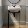 570mm Traditional 1 Tap Hole Basin with Black Wash Stand - Ripley