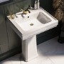583mm Traditional Full Pedestal Basin with 1 Tap Hole - Park Royal