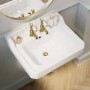 570mm Traditional Semi Pedestal Basin with 2 Tap Holes - Ripley
